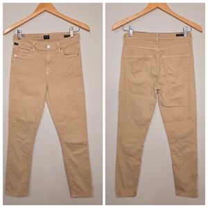 Citizens Of Humanity Rocket Crop High Rise Skinny Khaki Tan Size 26 Jeans